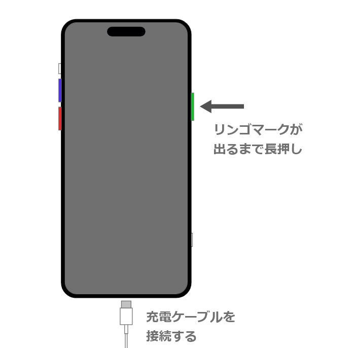 iPhone16の電源をオンにする方法