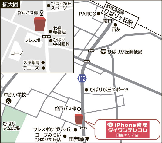 田無エリア店地図